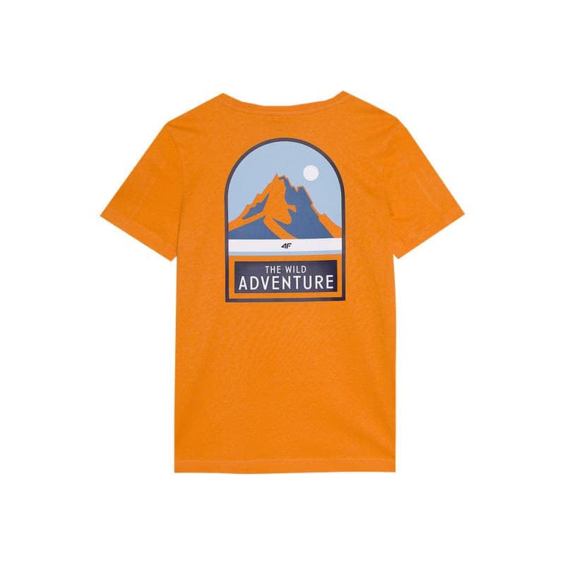 Chlapčenské turistické tričko s krátkym rukávom 4F JUNIOR TSHIRT-4FJWSS24TTSHM1131-70S-ORANGE 6