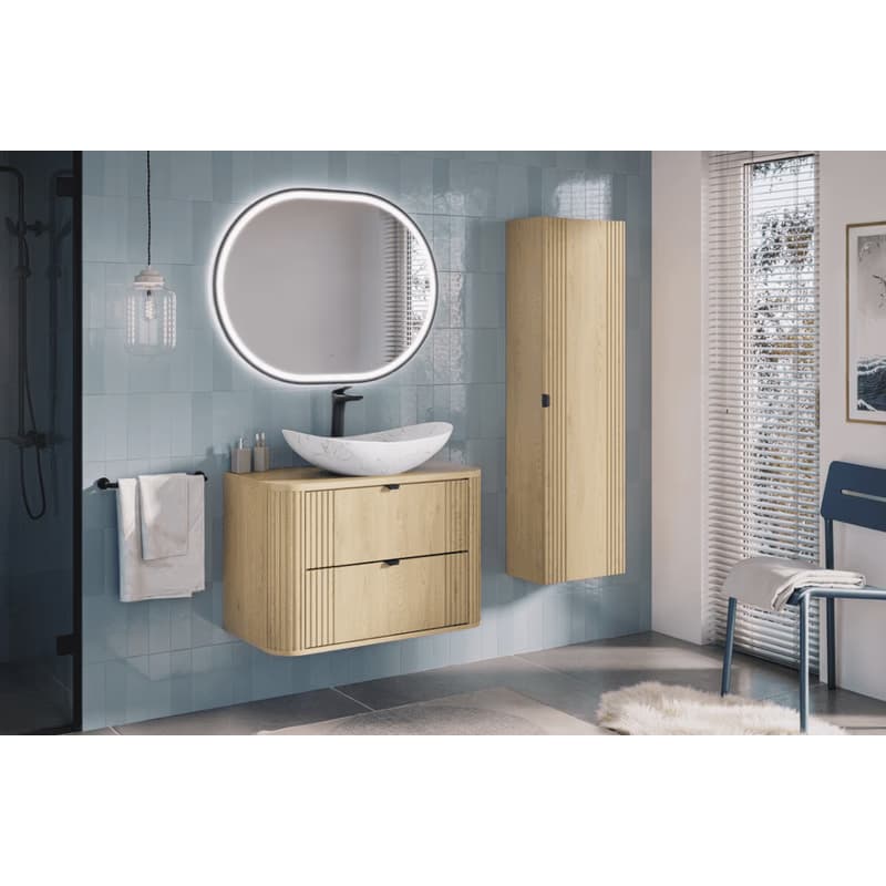 ArtCom Doska pod umývadlo OVALIA | dub cremona Typ: Doska 80 cm / 89-80 5