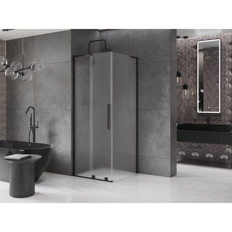 MEXEN/S - Velar L sprchovací kút, posuvné dvere 120 x 120, dekor, čierna 871-120-120-33-70 6