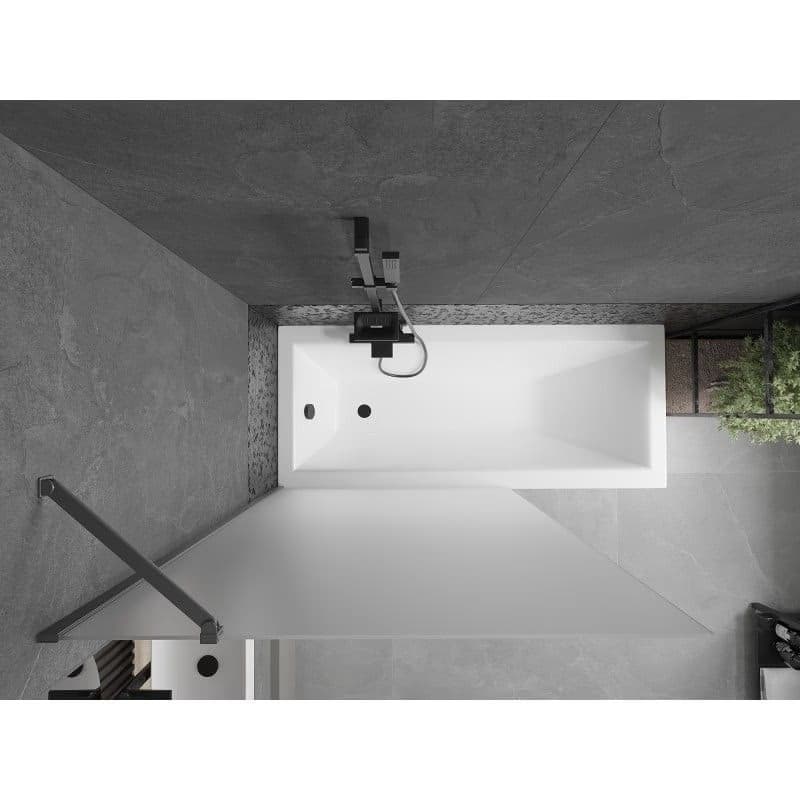 MEXEN/S - Next vaňová zástena FIX 100 x 150, dekor, grafit metal 895-100-000-00-30-95 4
