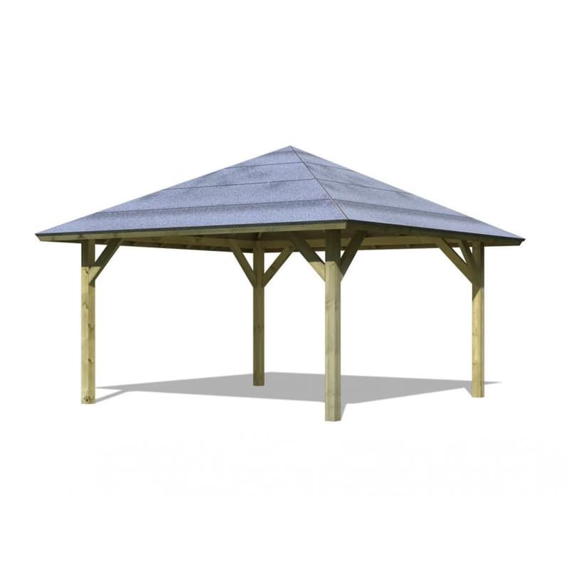 Drevený prístrešok / carport 431x431 cm Lanitplast 2