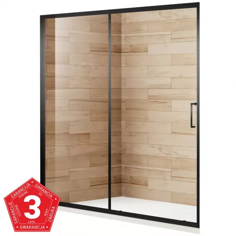 Sprchové dvere Patio 160X195 čierna profil 1