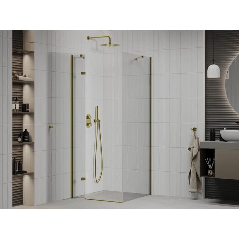 MEXEN/S - ROMA sprchovací kút 80x80, transparent, zlatá 854-080-080-50-00 3