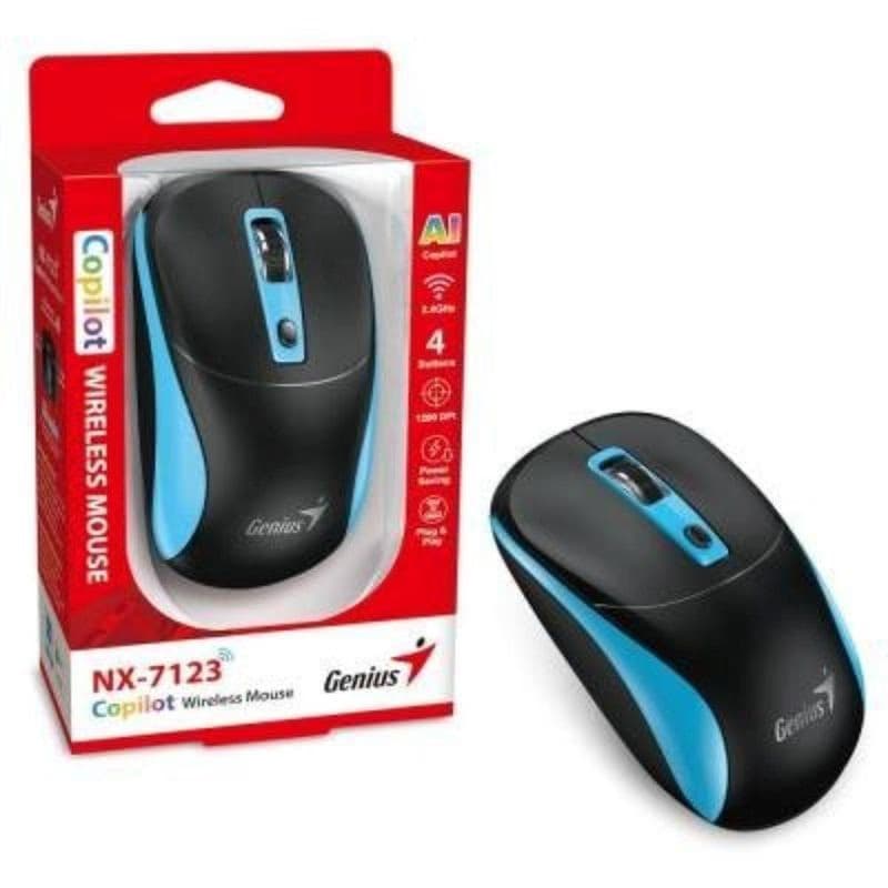 GENIUS myš NX-7123/ 1200 dpi/ bezdrôtová/ Copilot/ čierno-modrá 3