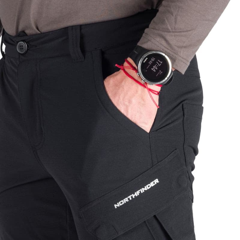 Pánske turistické zateplené nohavice NORTHFINDER KUBA-270blackblack 5