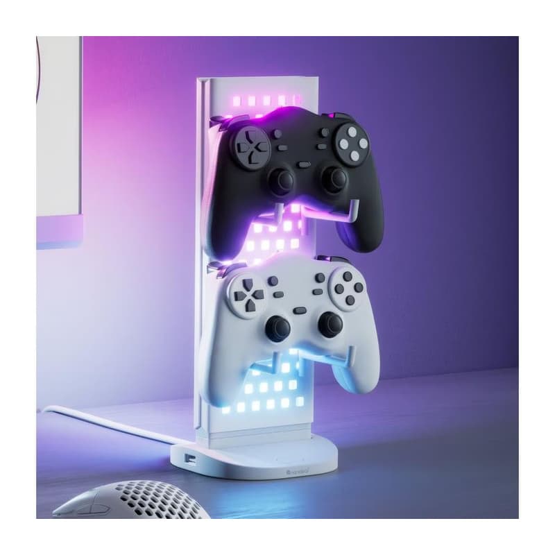 Nanoleaf NL7602K0001A023-LED RGBIC Stmievateľná stolná nabíjacia stanica 2700-6500K 5V biela NL7602K0001A023
