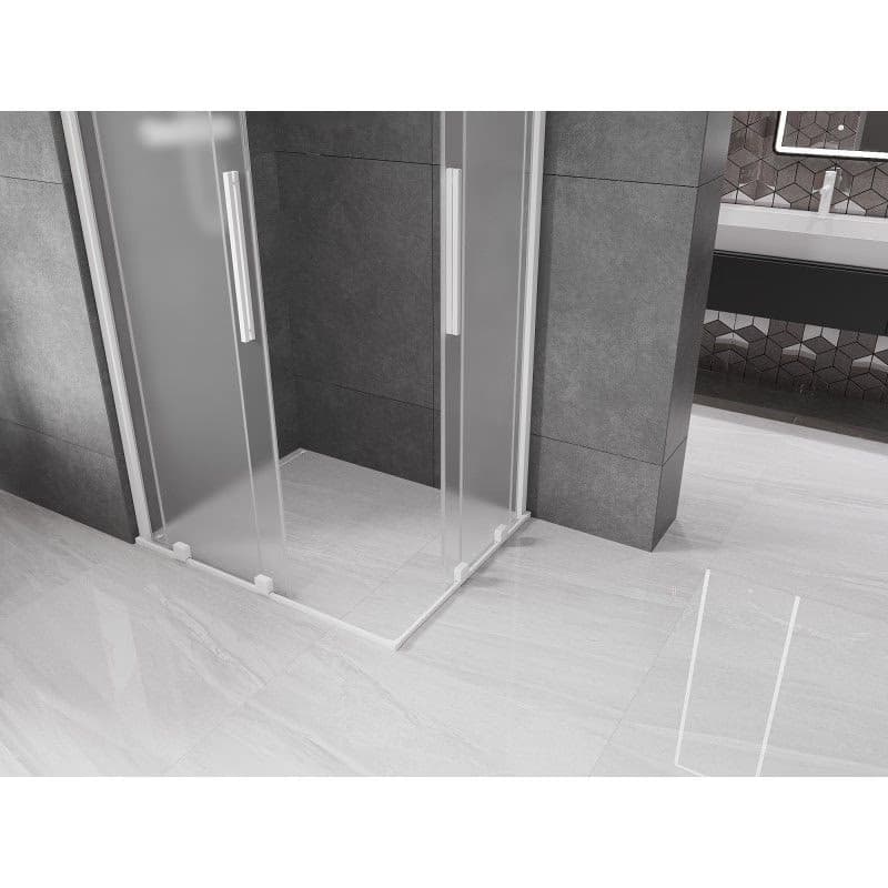 MEXEN/S - Velar Duo sprchovací kút, posuvné dvere 90 x 80, dekor, biela 871-090-080-32-20 6