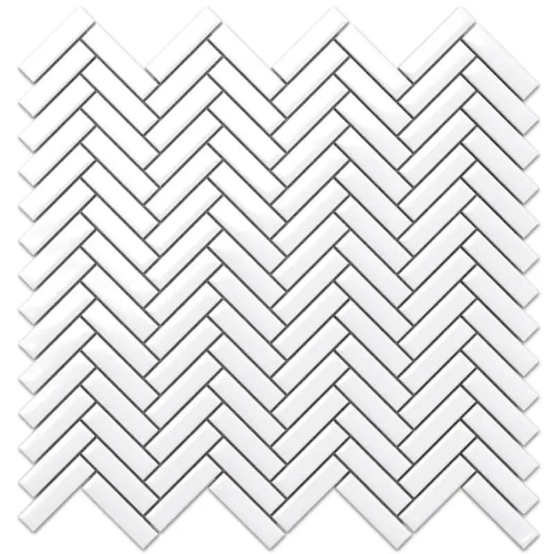Mozaika Mini Chevron White Gloss 27/28 1