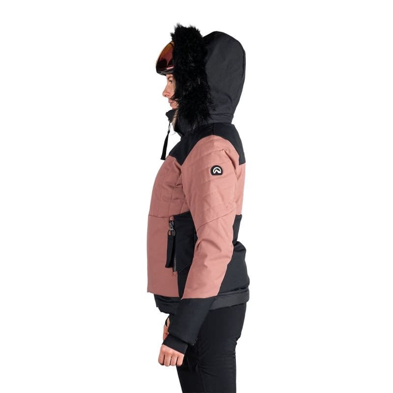 Dámska lyžiarska bunda NORTHFINDER TAYLER-521roseblack 4