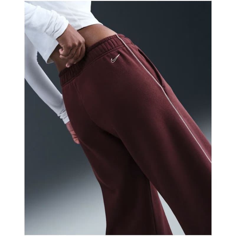 Dámske tepláky NIKE W NSW PHNX FLC LOGO WIDE LEG BURGUNDY CRUSH 2