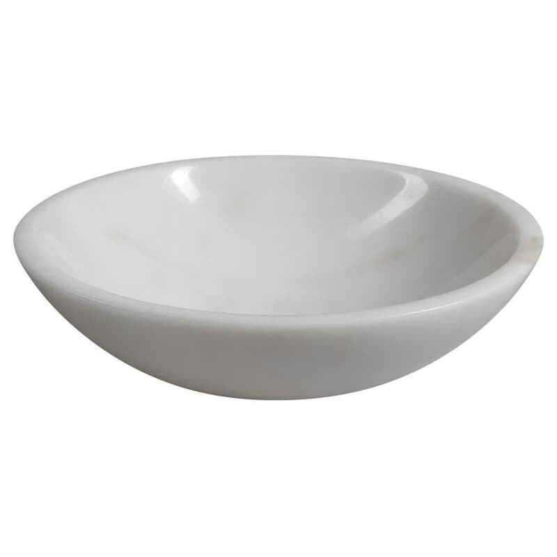 SAPHO - BLOK kamenné umývadlo priemer 40cm, leštený biely mramor 2401-34 3