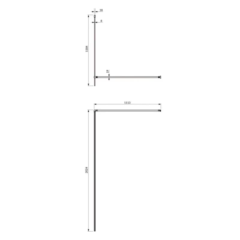 OMNIRES - MARINA walk-in, 120 cm chróm / transparent /CRTR/ DNR12XCRTR 2