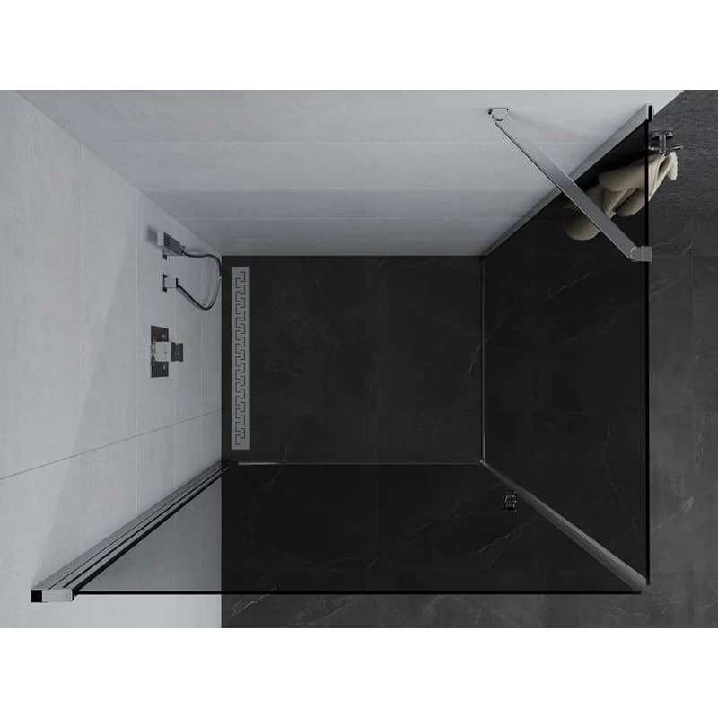 MEXEN/S - PRETORIA sprchovací kút 70x80, grafit, chróm 852-070-080-01-40 6