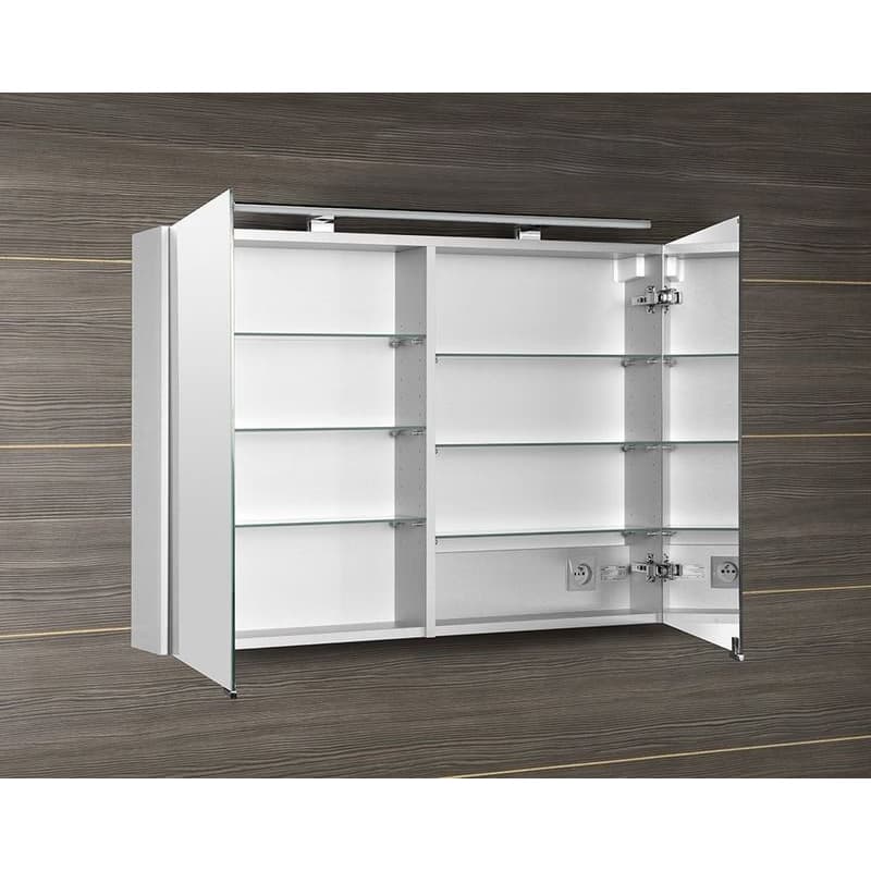 SAPHO - MIRRÓ galérka s LED osvetlením, 100x70x16cm, biela MC100-0030 3