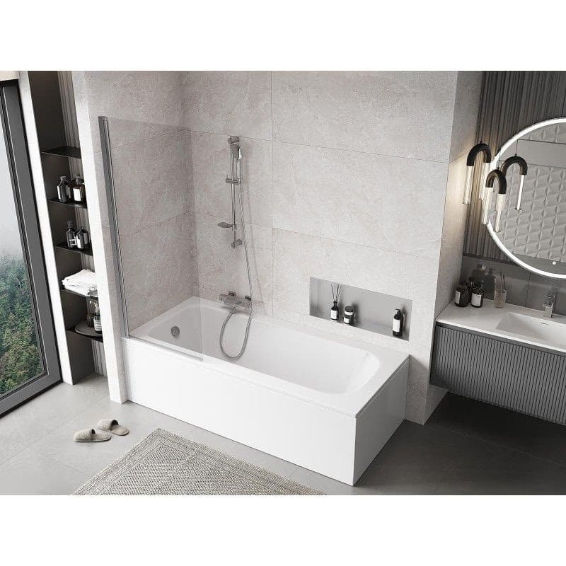 MEXEN - MIST vaňová zástena 70x150 cm 6mm 1-s, chróm, číra 8A9-070-001-01-00 5