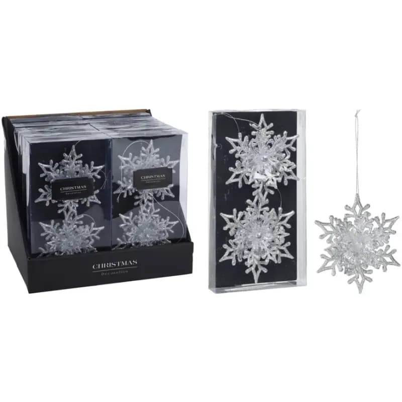 Závesná vločka 11 cm (2 ks) mix CAA222110 1