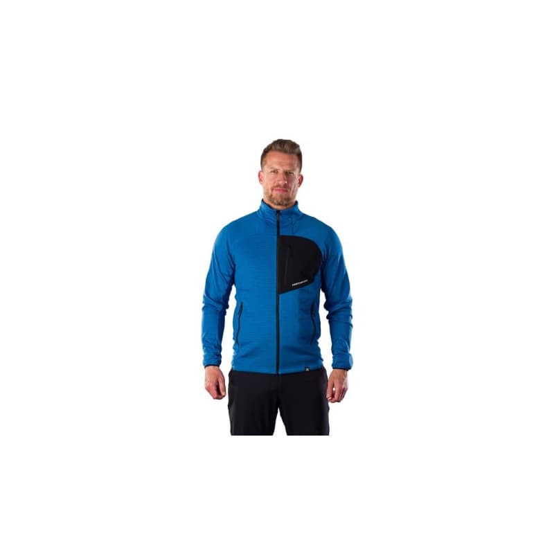 Pánska turistická flisová mikina so zipsom NORTHFINDER EUSTACIO-282blueblack 1