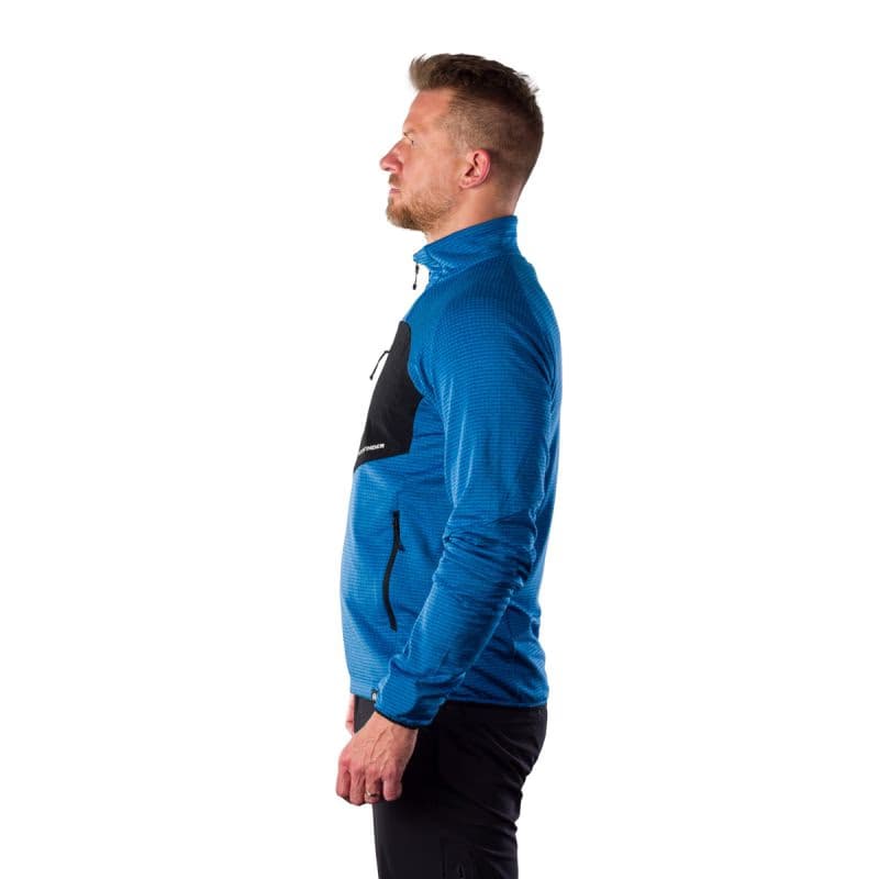 Pánska turistická flisová mikina so zipsom NORTHFINDER EUSTACIO-282blueblack 3