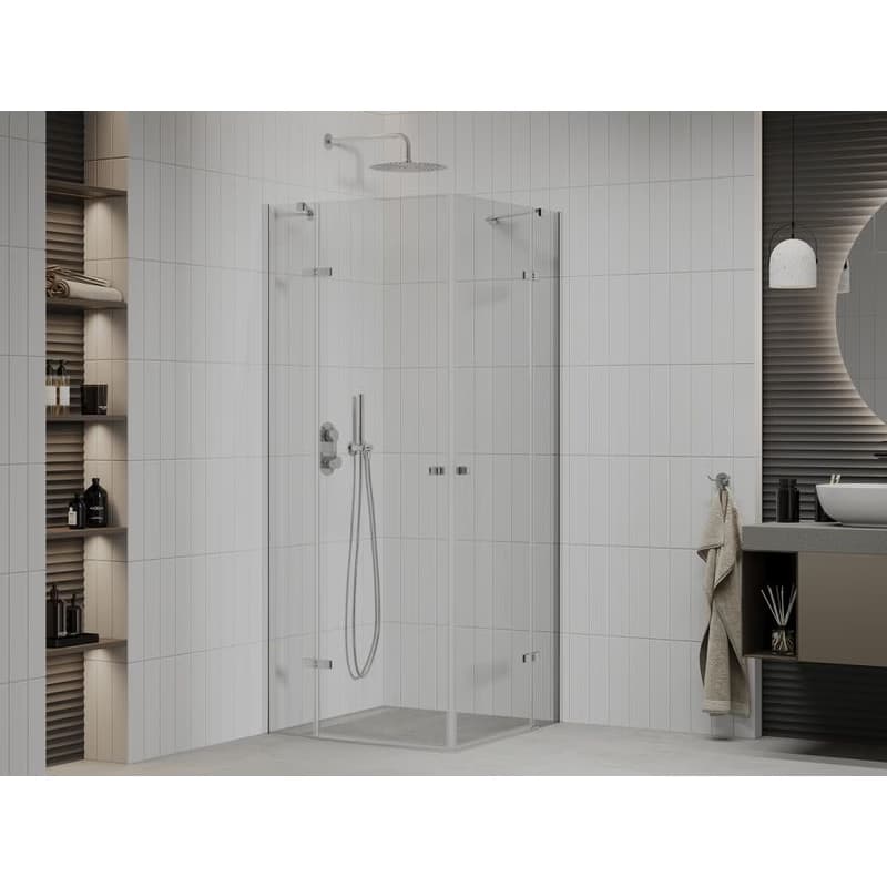 MEXEN/S - ROMA sprchovací kút 80x80, transparent, chróm 854-080-080-02-00 2