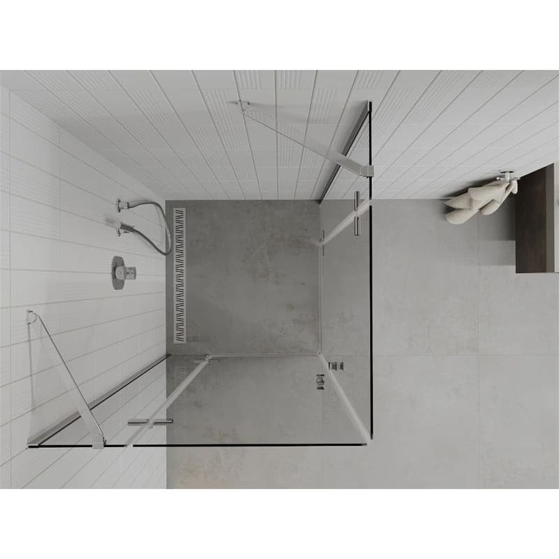 MEXEN/S - ROMA sprchovací kút 80x80, transparent, chróm 854-080-080-02-00 6