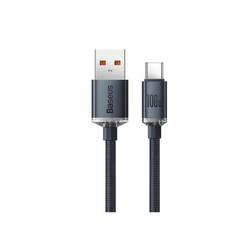 Baseus Crystal Shine Series nabíjací / dátový kábel USB-A / USB-C 100W 1, 2m, čierna 2