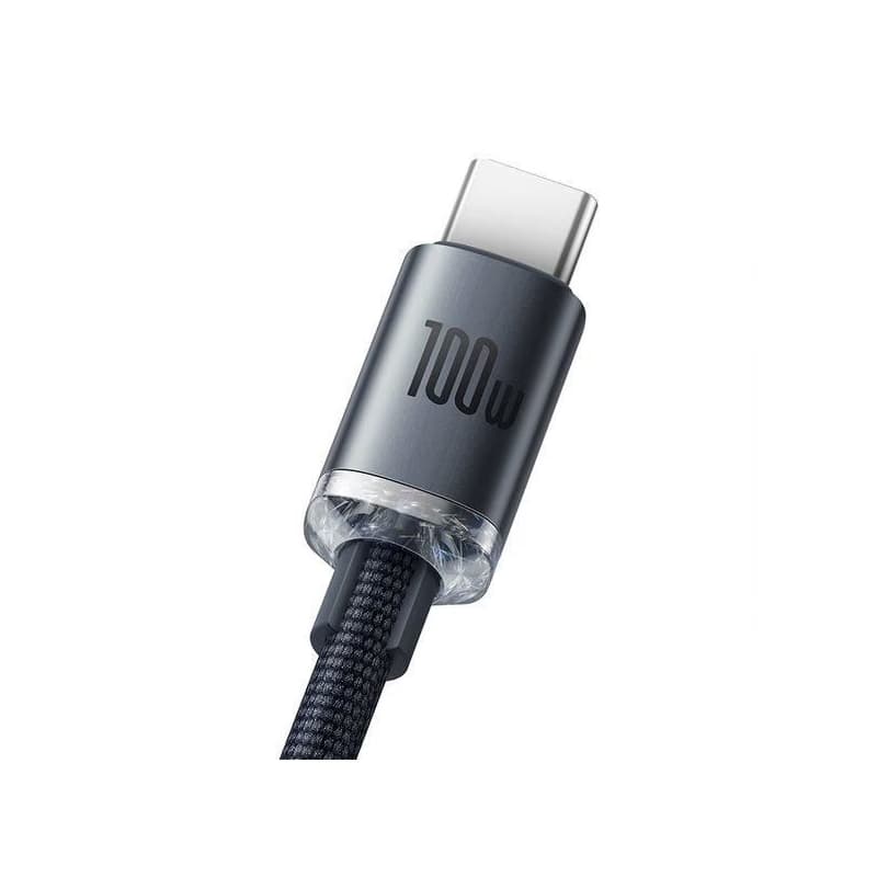 Baseus Crystal Shine Series nabíjací / dátový kábel USB-A / USB-C 100W 1, 2m, čierna 3