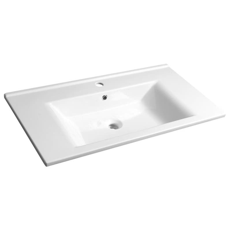 AQUALINE - ZUNO 85 keramické umývadlo nábytkové 85x45cm, biela 9085 1