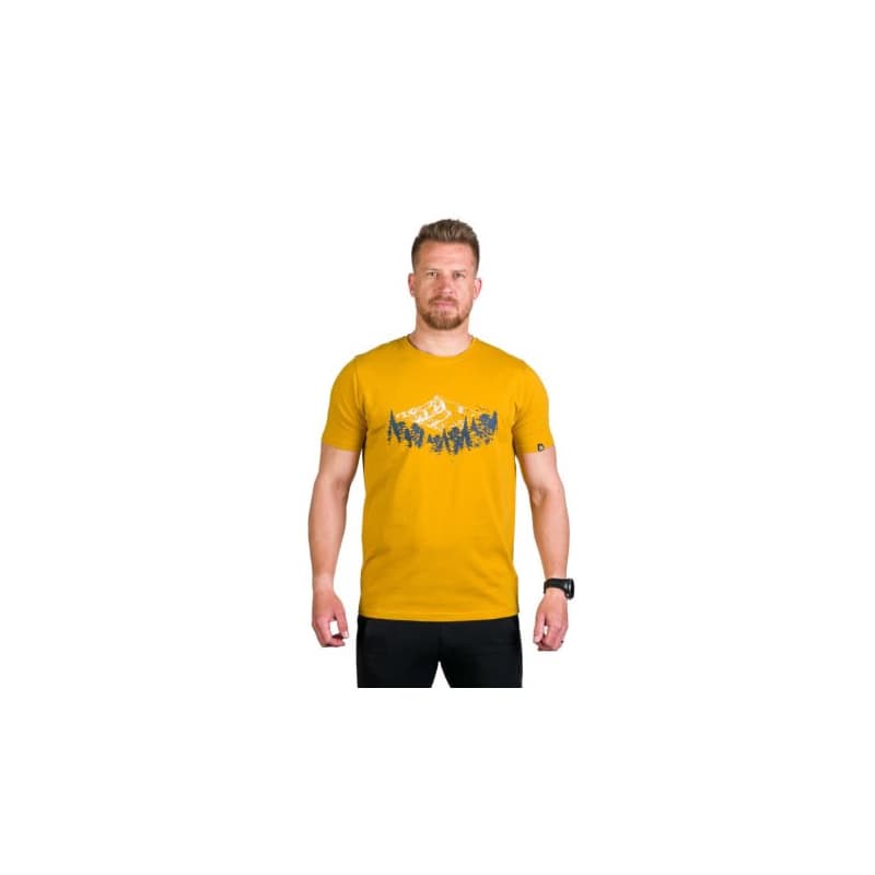 Pánske turistické tričko s krátkym rukávom NORTHFINDER KORY-314-goldenyellow