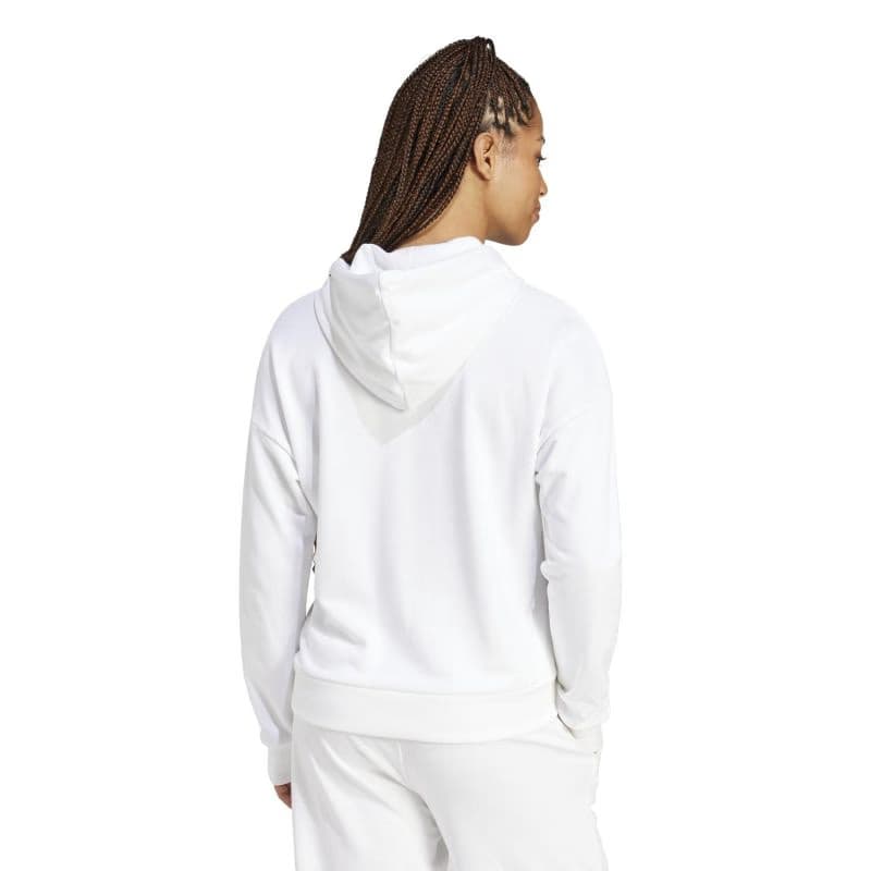 Dámska mikina s kapucňou ADIDAS W SL FT HD WHITE BLACK 2