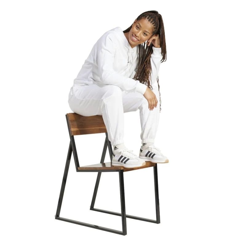Dámska mikina s kapucňou ADIDAS W SL FT HD WHITE BLACK 3