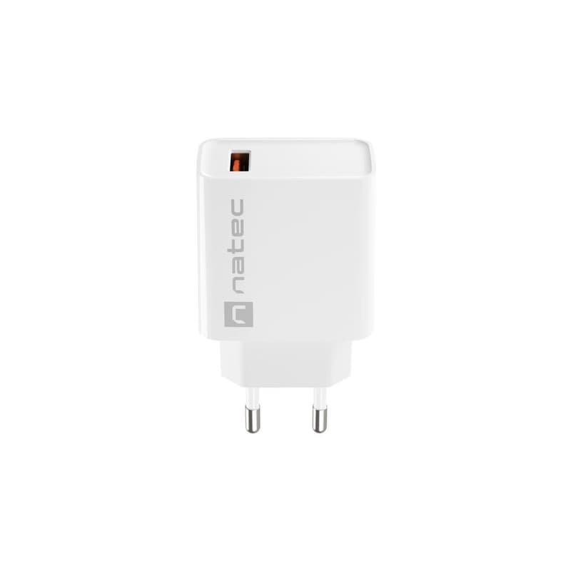 Univerzálna nabíjačka Natec RIBERA 18W 1X USB-A, biela 1