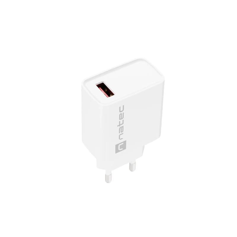 Univerzálna nabíjačka Natec RIBERA 18W 1X USB-A, biela 4