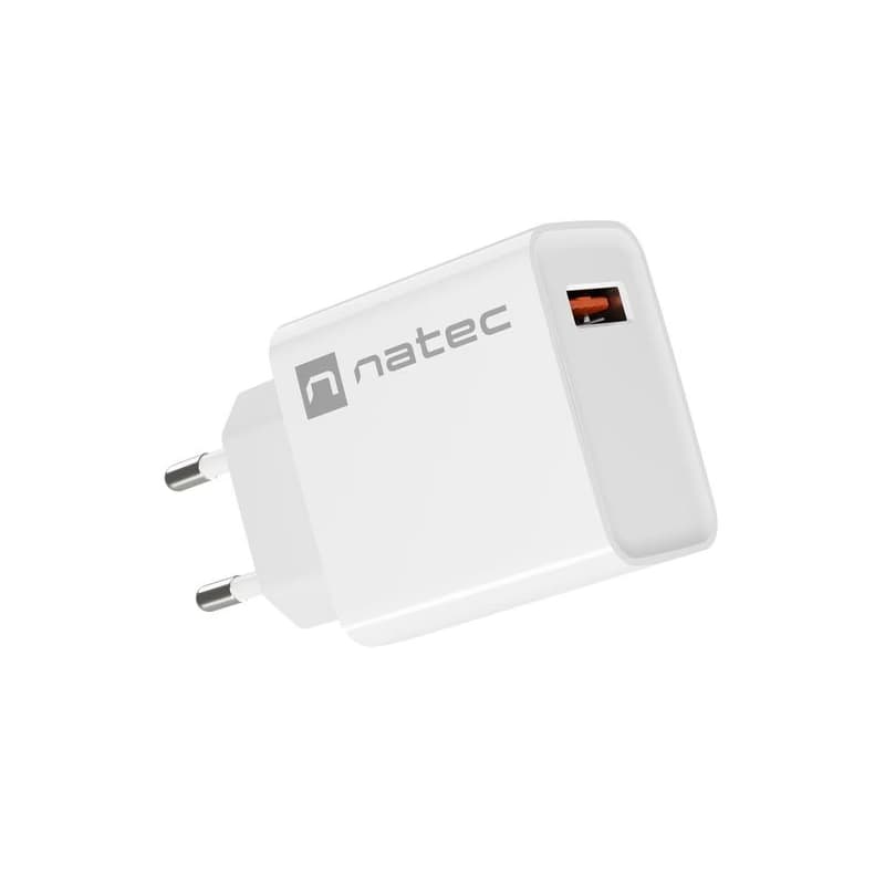 Univerzálna nabíjačka Natec RIBERA 18W 1X USB-A, biela 5