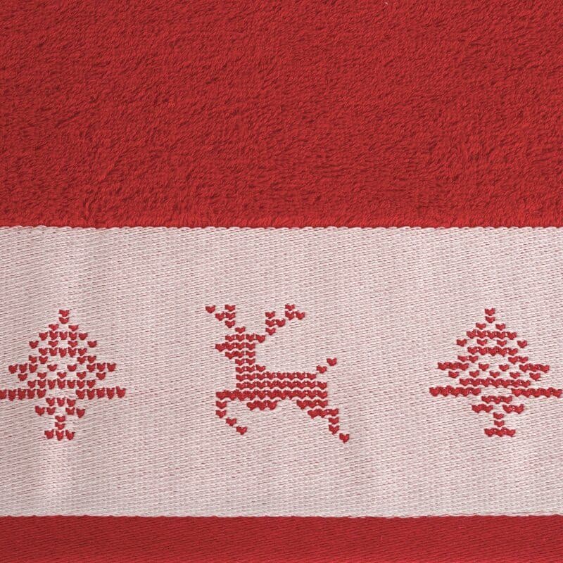 ArtFir Vianočná osuška NOEL 02 | červená 70 x 140 cm 3