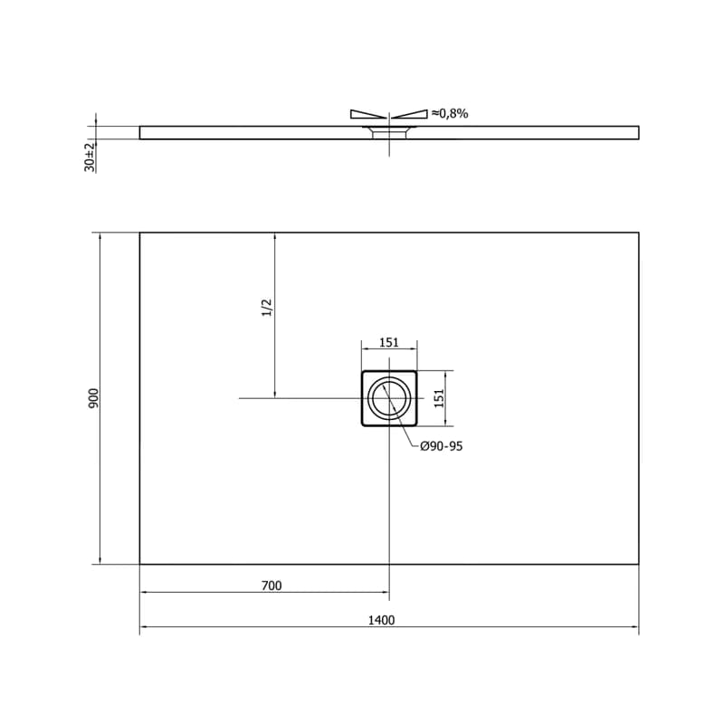 POLYSAN - FLEXIA sprchová vanička z liateho mramoru s možnosťou úpravy rozmeru 140x90cm 72897 4