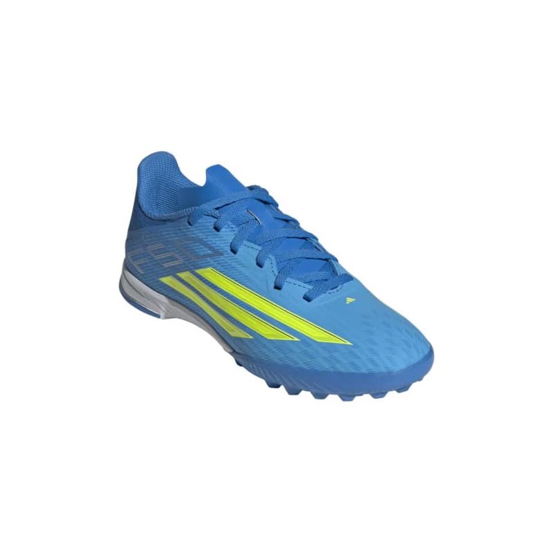 Pánske futbalové kopačky turfy ADIDAS F50 League M TF lucid ray blue team solar yellow 2 lucid aquamarine