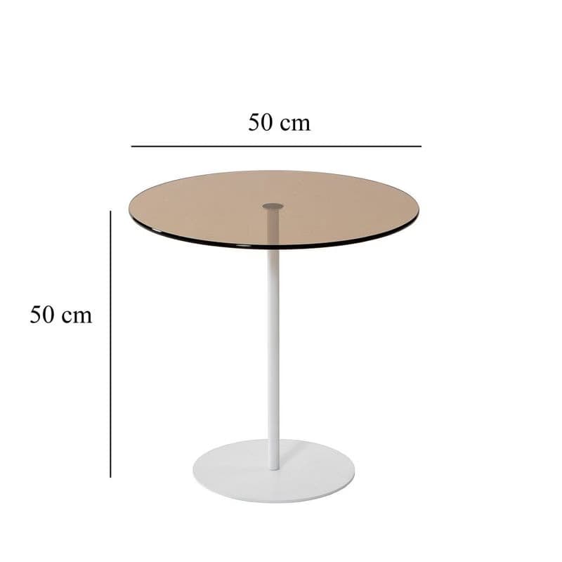 Príručný stolík / Odkladací stolík Chill-Out - White, Bronze 4