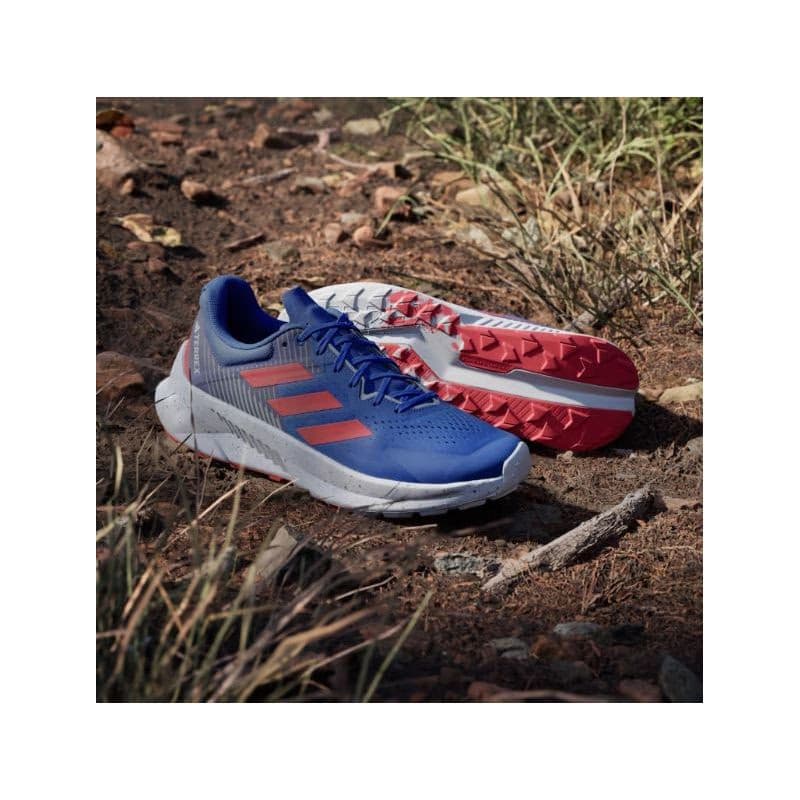 Pánska bežecká trailová obuv ADIDAS Terrex Soulstride Flow M dash grey pure ruby semi lucid blue 5