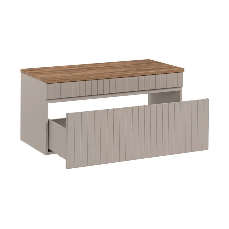 ArtCom Kúpeľňová skrinka s doskou ICONIC Cashmere D100/1 | 100 cm 4
