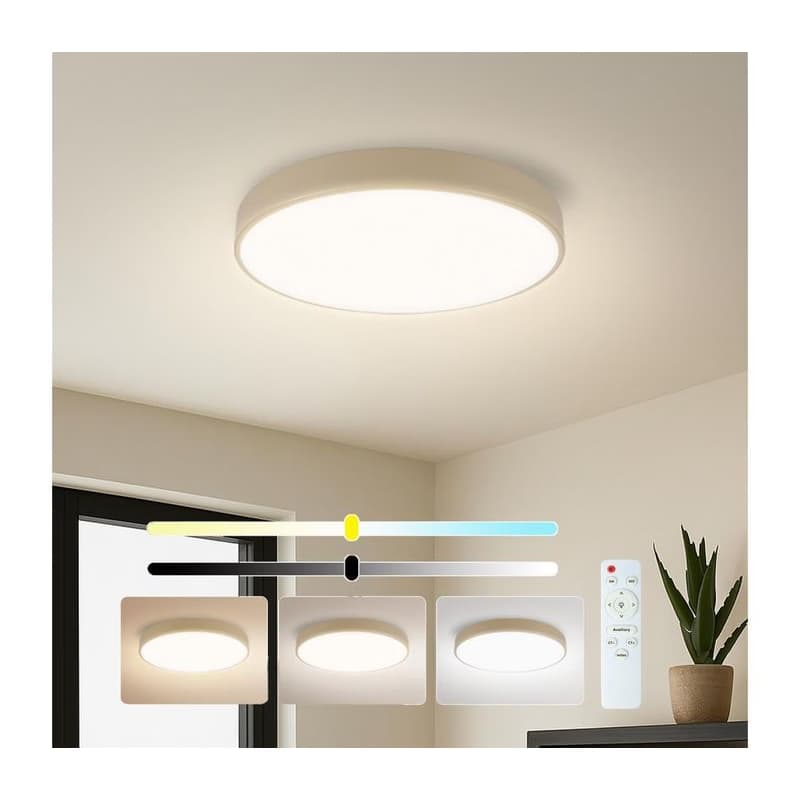 Brilagi - stmievateľné LED svietidlo POOL LED/36W/230V 3000-6000K priemer 30 cm béžové + diaľkové ovládanie BRI335 1
