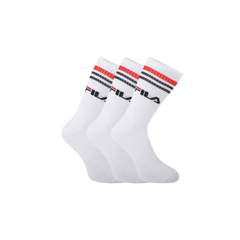 Ponožky FILA F9090 SOCKS LIFESTYLE PLAIN 3 PACK-300 WHITE