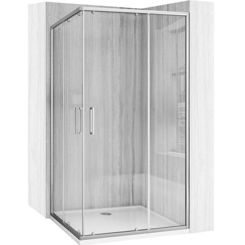 REA/S - Sprchovací kút City 80x100 Nickel Brush So sprchovou vaničkou Savoy KPL-E0059 1