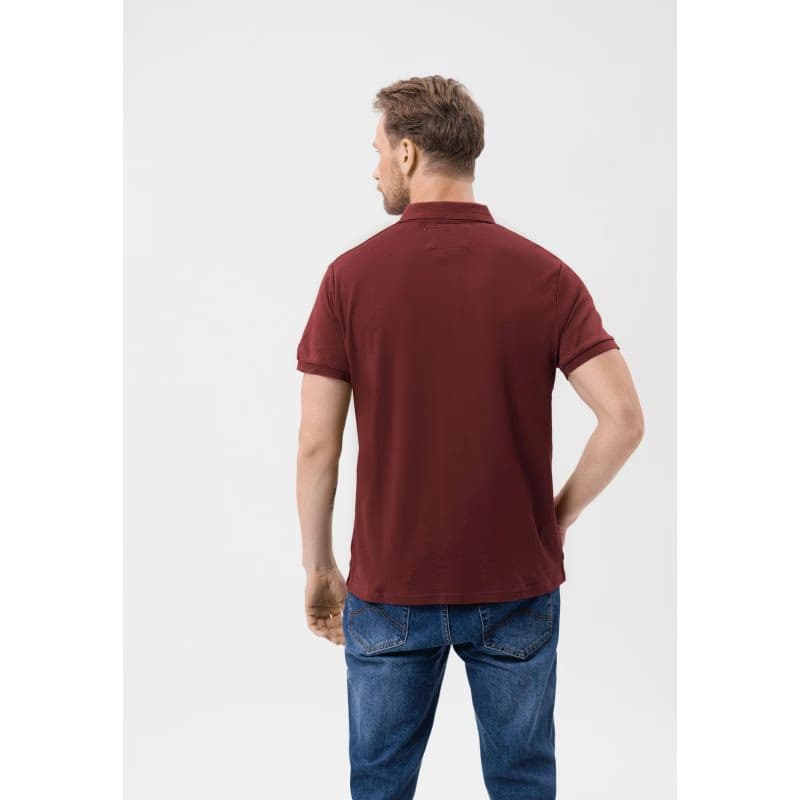 Pánske polo tričko s krátkym rukávom VOLCANO VOLVI-403-BURGUNDY 3