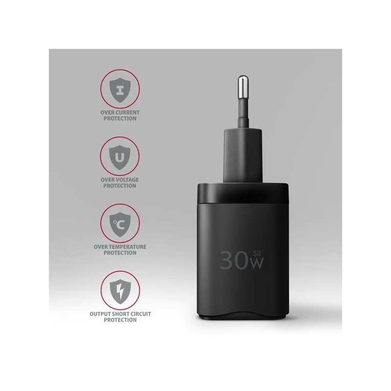 AXAGON ACU-PQ30, Sil nabíjačka do siete 30W, 2x port (USB-A + USB-C), PD3.0/PPS/QC4+/SFC/AFC/Apple, čierna 5