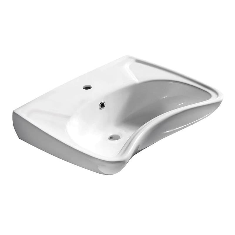 ISVEA - HANDICAP keramické umývadlo pre telesne postihnutých, 59,5x45,6cm, biela 10TP60060 1