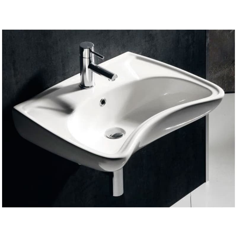 ISVEA - HANDICAP keramické umývadlo pre telesne postihnutých, 59,5x45,6cm, biela 10TP60060 2