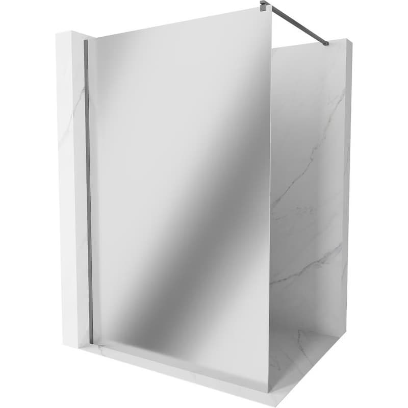 MEXEN/S - Kyoto Sprchová zástena WALK-IN 110 x 200, zrkadlové 8 mm, grafit metal 800-110-101-95-50