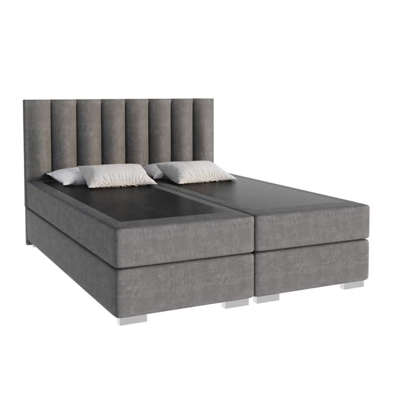 FDM Manželská posteľ LINCOLN Boxspring | grafit 180 x 200 cm 2