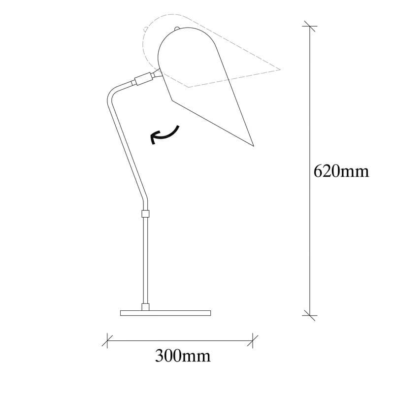 ASIR Stolná lampa KESIK čierna zlatá 4