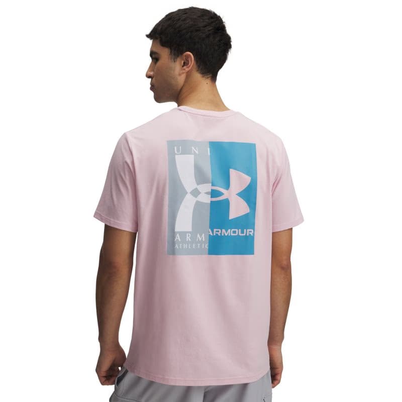 Pánske tričko s krátkym rukávom UNDER ARMOUR UA M 60 40S EVOL LOGO SS-PNK 2